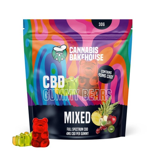 Cannabis Bake House CBD Gummy Bears mixed