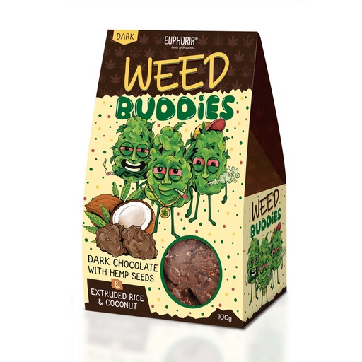 Euphoria Weed Buddies Dark Rice Balls & Coconut - 100 gr