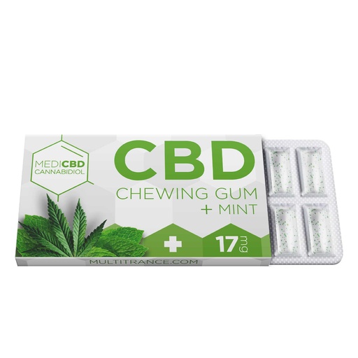 MediCBD Chewing Gum Mint - 12 pcs - 36 mg CDB