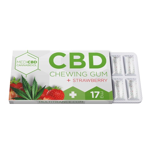 MediCBD Chewing Gum Strawberry  12 pcs - 36 mg CDB