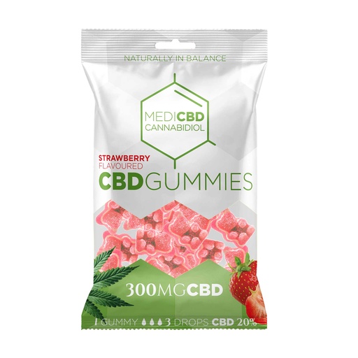 MediCBD Gummy Bears Strawberry - 100 gr - 300 mg CBD